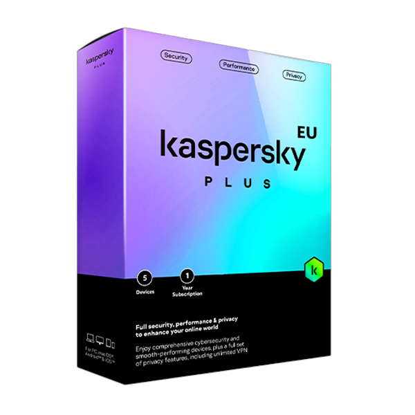 Kaspersky Plus - 5 devices / 1 year EU