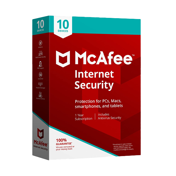 McAfee Internet Security 10 Devices 1 Year
