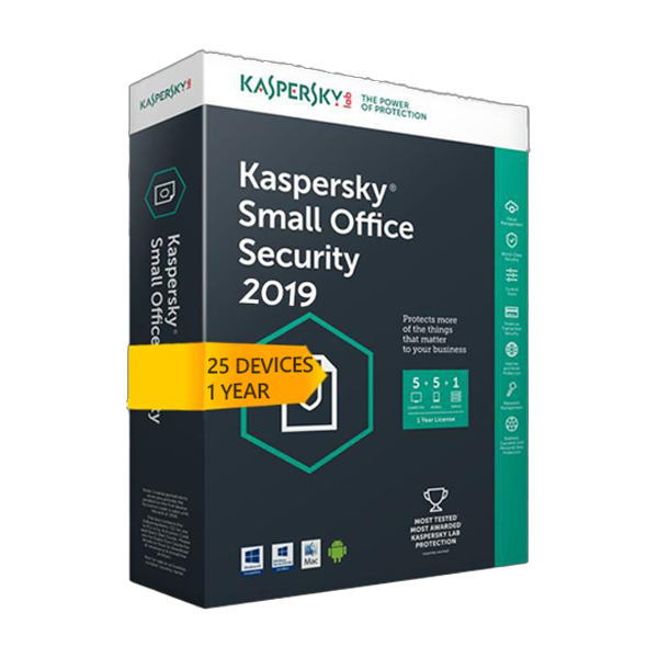 Kaspersky Small Office Security v8 for 25 desktop, 25 mobile, 3 server 1 YEAR EU