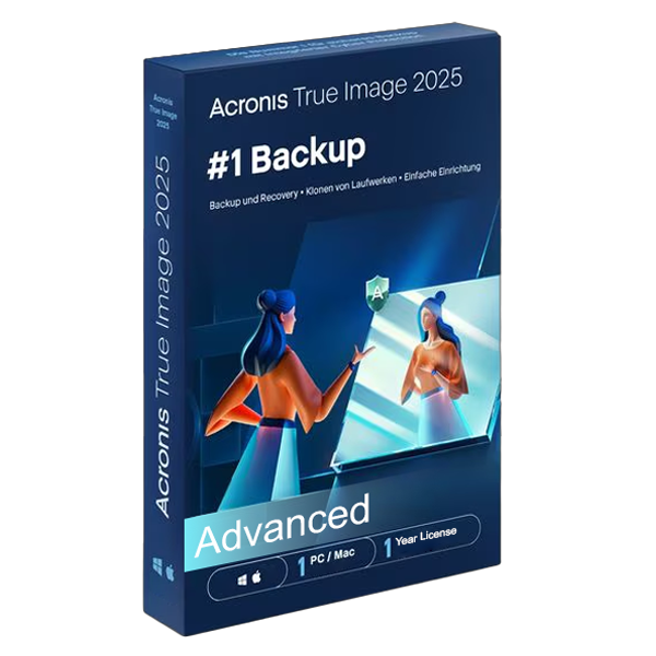 Acronis Cyber ​​Protect Home Office Advanced + 50 GB de stocare în cloud - 1 dispozitiv 1 an