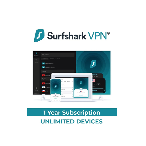 Surfshark VPN – 1 Year Unlimited Devices