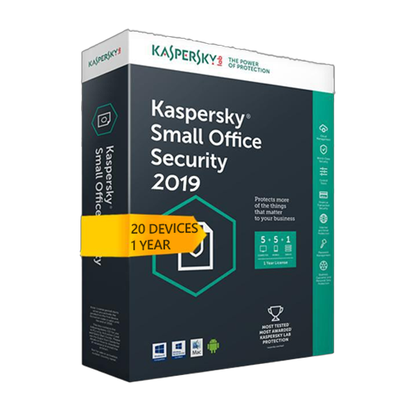Kaspersky Small Office Security v8 for 20 desktop, 20 mobile, 2 server 1 YEAR EU