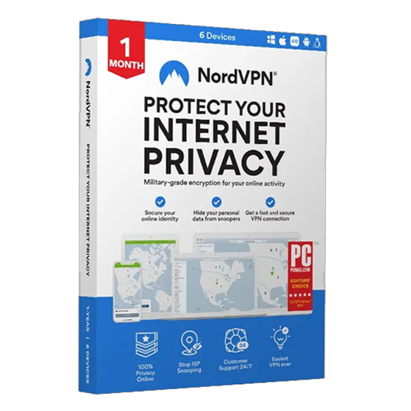 Nord VPN - 6 devices 1 month