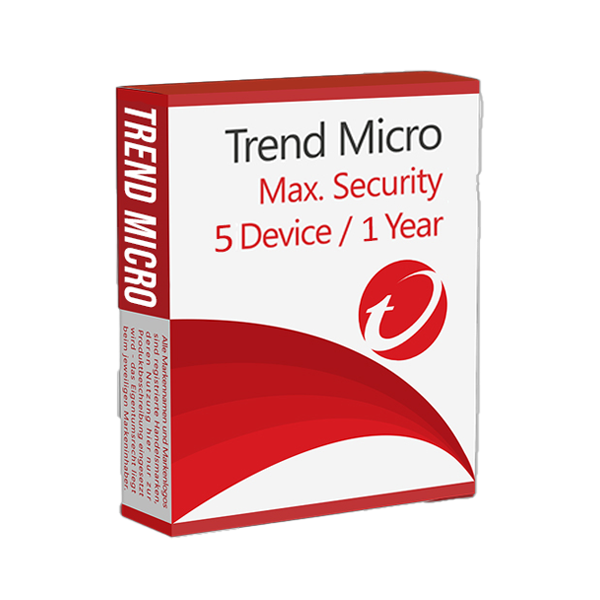 Trend Micro Maximum Security 5-Devices 1-Year