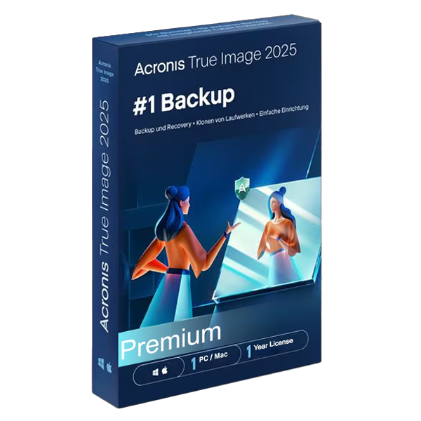 Acronis True Image 2021 Premium 1-PC/MAC + 1 TB de stocare în cloud 1 an