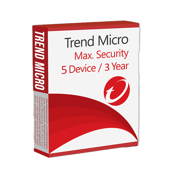 Trend Micro Maximum Security 5-Devices 3-Years